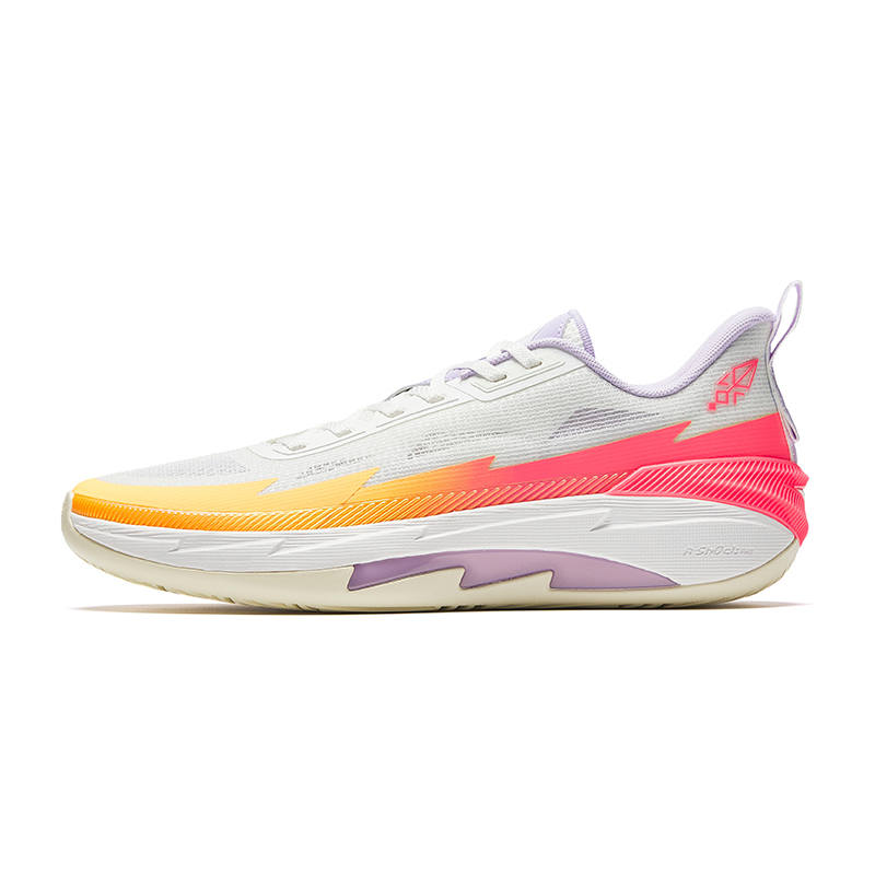 Anta Light Cavalry 10 Cushioning Abrasion Resistant Low top Basketball Shoes Men's White Orange