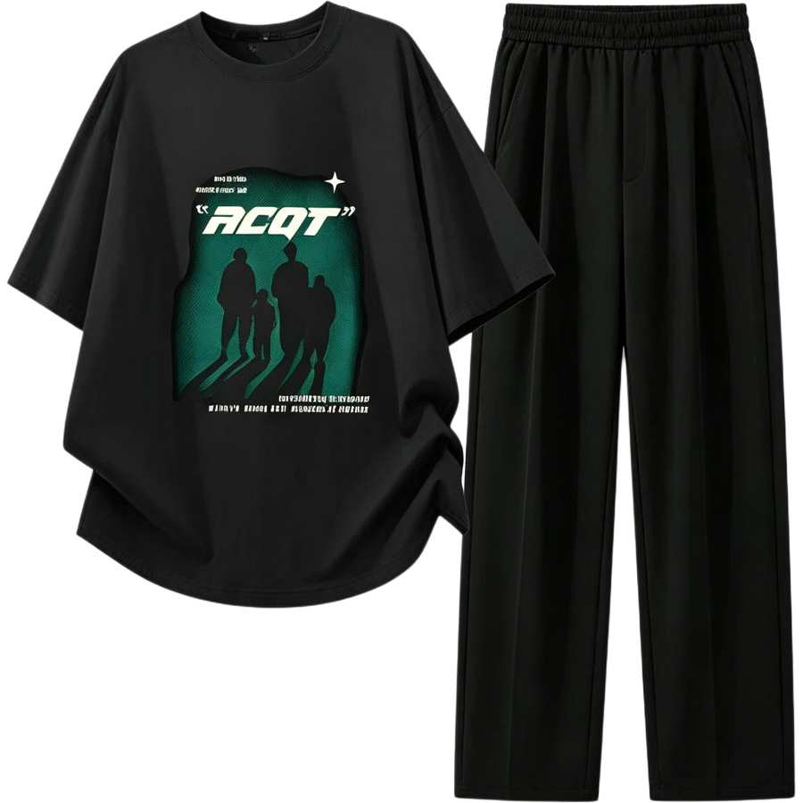 Lnga Landgre Casual Sportswear Men's Crew Neck Thin