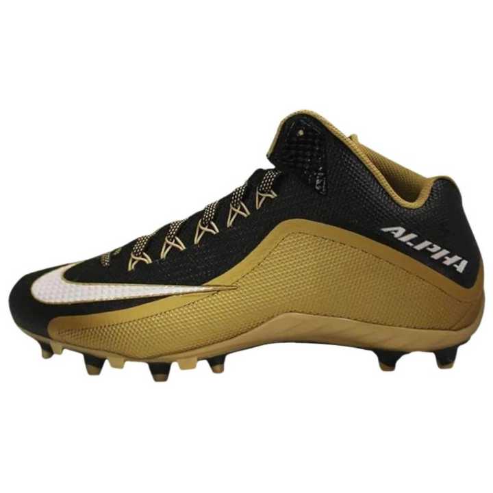 Nike Nike Alpha Pro 2 3/4 Rugby Shoes Men's Black Gold