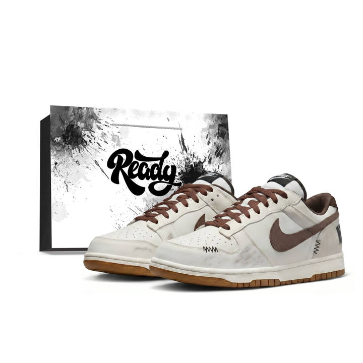 Nike Nike Big Slip Resistant Abrasion Resistant Low top Skateboard Shoes Men's Mocha Beige Brown