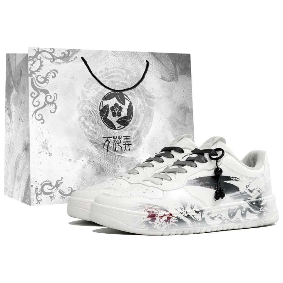 Anta Life Collection Slip Resistant Abrasion Resistant Low top Skateboard Shoes Men's White