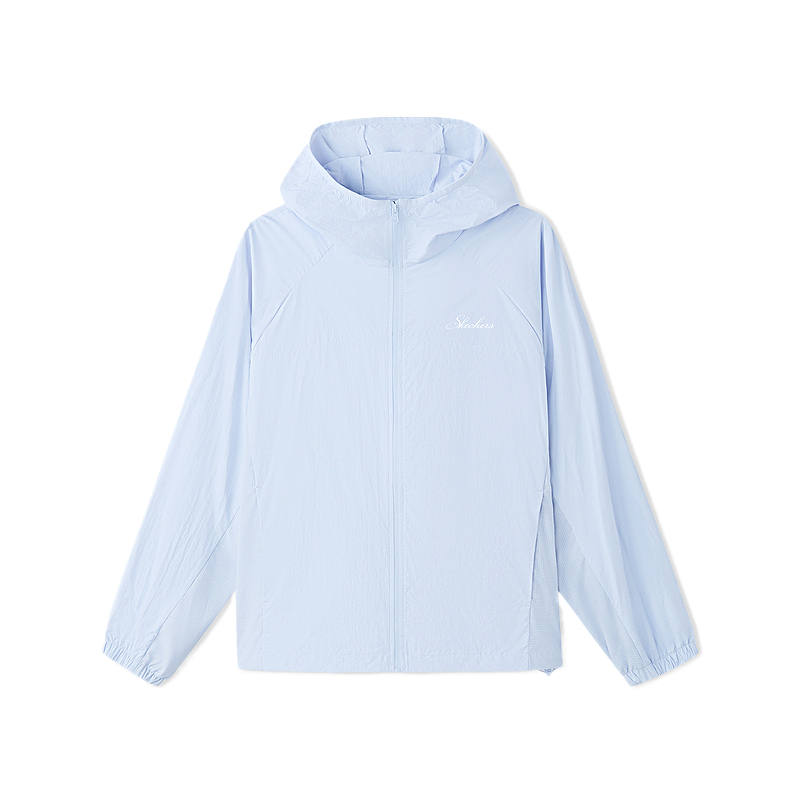 Skechers Jackets Women's Braised Sulfur Blue 026P Hooded Moderate Other