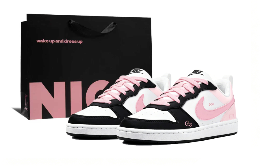 Nike Nike Court Borough Leather Low top Kids' Skateboarding Shoes Black Unisex