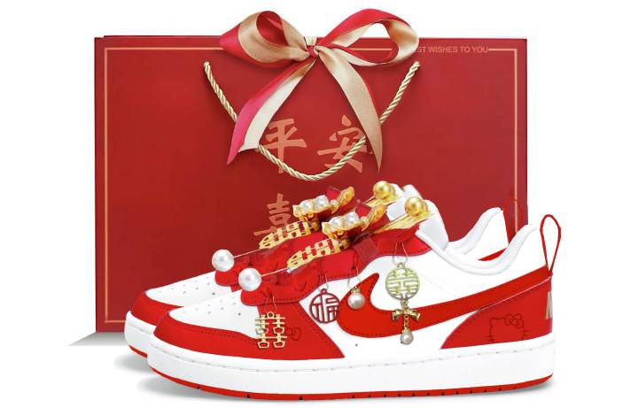 Nike Nike Court Borough Low top Skateboard Shoes Women's White Red