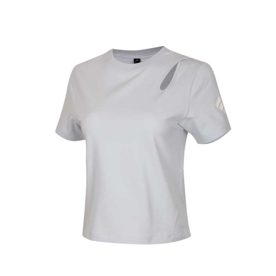 Adidas Adidas T Shirts Women's Light Purple Crew Neck Moderate