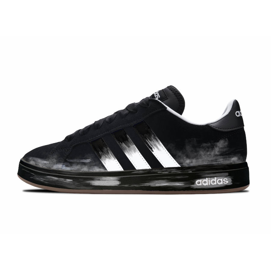 Adidas Adidas Grand Court Base 00s Mist Theater Synthetic Leather, Split Cow Leather Slip Resistant Abrasion Resistant Low top