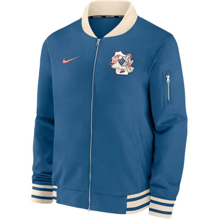 Nike Nike Milwaukee Brewers Authentic Collection City Connect Men's Nike Mlb Full-Zip Bomber Jacket