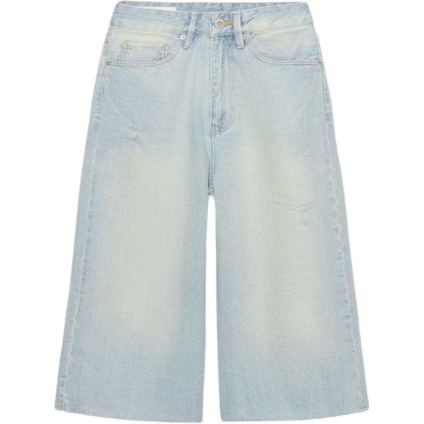 ZARA Trf Denim Shorts Women's Light Blue Moderate Other