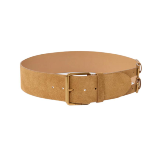 PINKO Cow Leather Belts Unisex Light Umber Width 6cm