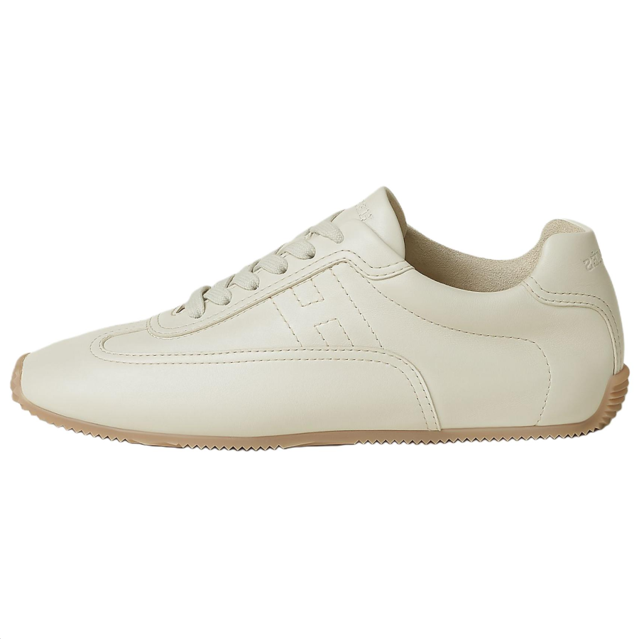 HERMES Master Calfskin Low top Casual Shoes Women's Clay Beige