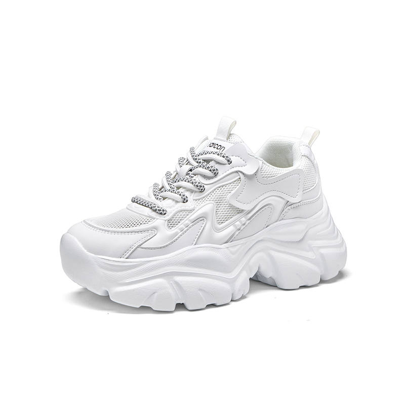 YEARCON Fashion Trend Vintage Versatile Platform Soft Rebound Height Increasing Lightweight Breathable Low top