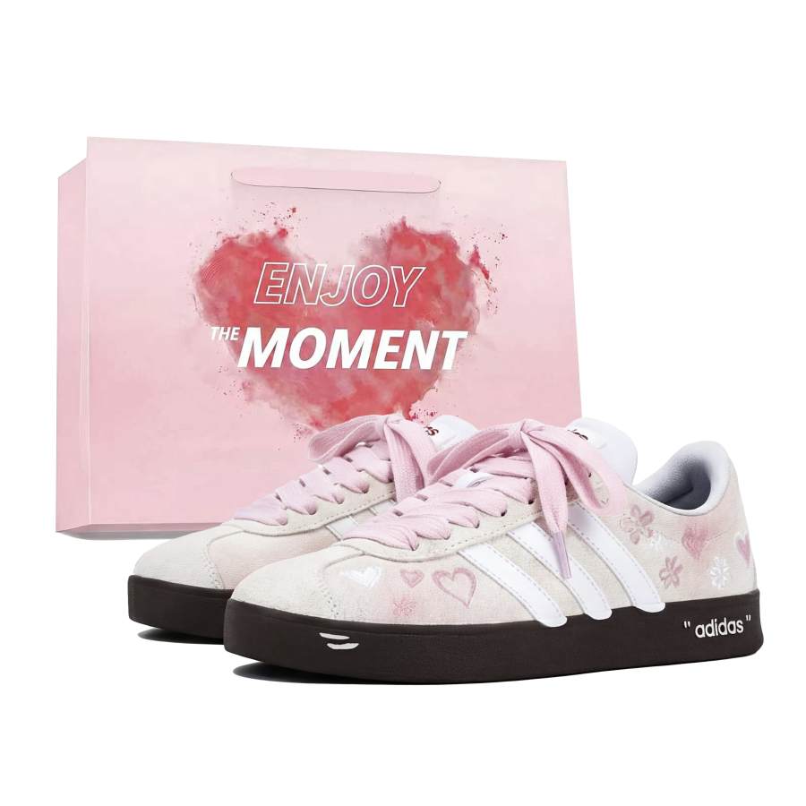 Adidas Adidas Vl Court Classic Special Shopping Bag German Army Trainers Unisex White Pink