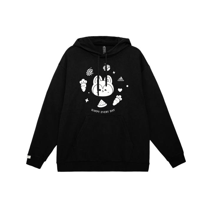 Adidas Adidas SWEAT Sweatshirts Unisex Black Hooded Thickened Regular