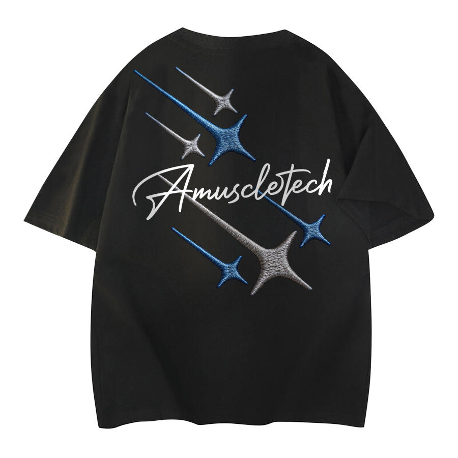 MUSCLETECH MUSCLETECH T Shirts Unisex Crew Neck Thin Straight Fit