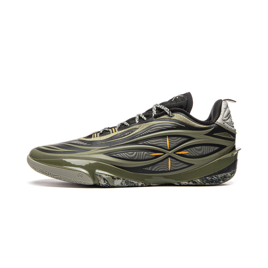 Li-Ning Li Ning Wade 808 5Ultra V2 Cushioning Abrasion Resistant Rebound Grip Low top Basketball Shoes Men's Black Green