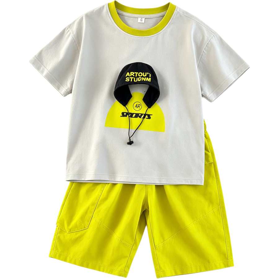 YALU Kids Casual Sportswear Crew Neck Moderate Non Stretch Breathable