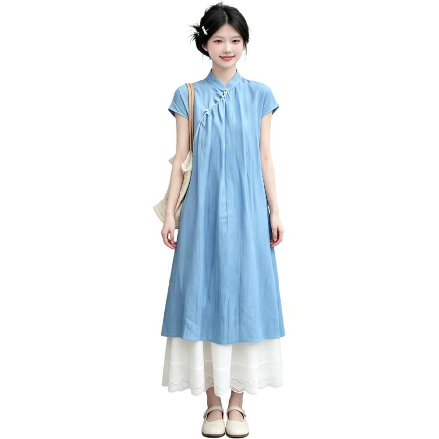 JBBCN Two Piece Skirt Sets Women's Stand Collar Moderate Long
