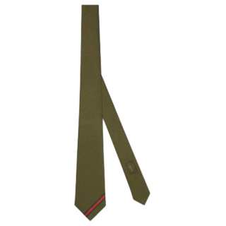 GUCCI Silk Ties Men's Olive Green