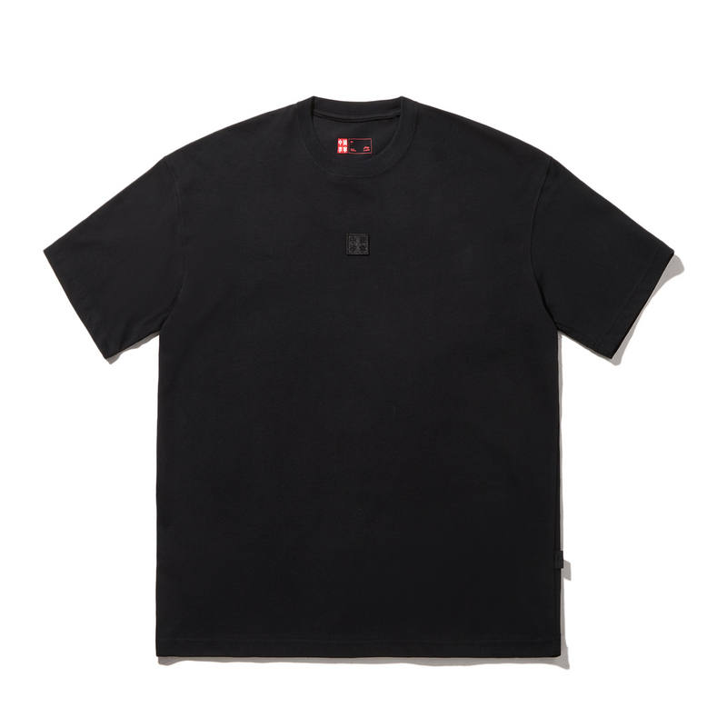 Li-Ning Li Ning T Shirts Women's Black Crew Neck Moderate Straight Fit