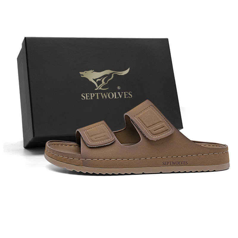SEPTWOLVES SEPTWOLVES Beach Sandals Men's Brown/Apricot