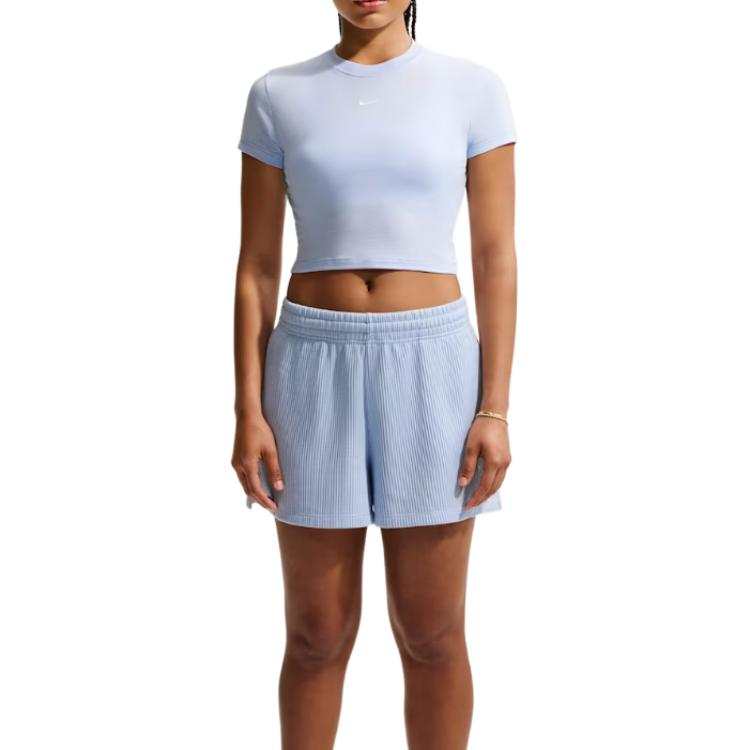 Nike Nike T Shirts Women's Hydrogen Blue/Sail White Crew Neck