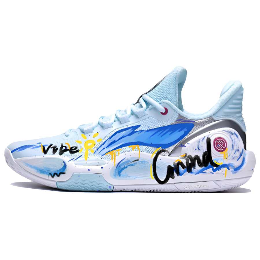Li-Ning Li Ning Speed 9 Cushioning Abrasion Resistant Low top Basketball Shoes Men's Blue