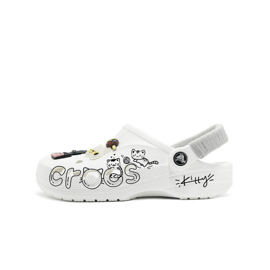 Crocs Crocs Classic Clog Cardigan EVA Clogs Unisex White