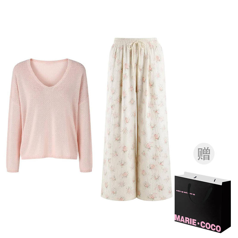 MARIE·COCO Casual Suits Women's V Neck Moderate