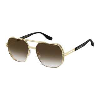 MARC JACOBS Metal Aviator Sunglasses Men's Matte Gold
