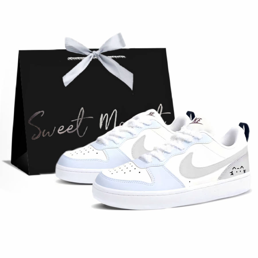 Nike Nike Court Borough Cushioning Abrasion Resistant Low top Kids' Skateboarding Shoes Light Blue Unisex