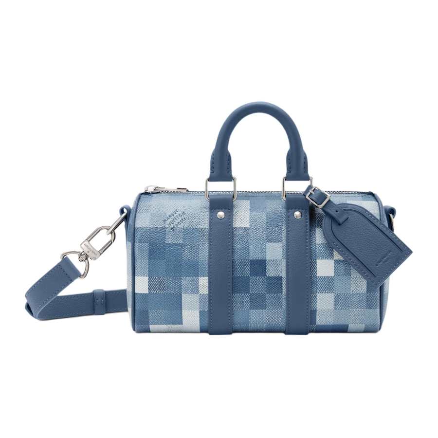 LOUIS VUITTON Keepall Damoflage Coated Canvas Shoulder Bag, Crossbody Bag, Handbag Men's Dark Indigo