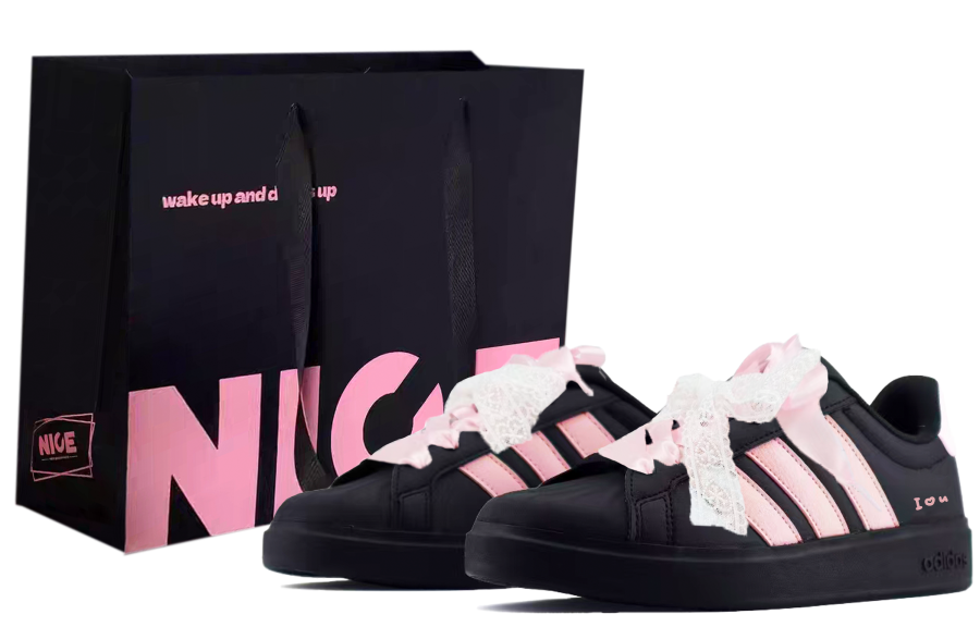 Adidas Adidas STREETTALK Special Shopping Bag, Joyful Mountain Walk, Heartbeat Silk Whisper Low top Skateboard Shoes Unisex