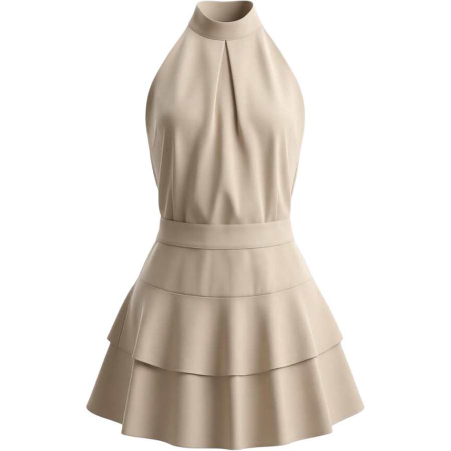 CHARM GLOW Two Piece Skirt Sets Women's Stand Collar Thin Extra Short