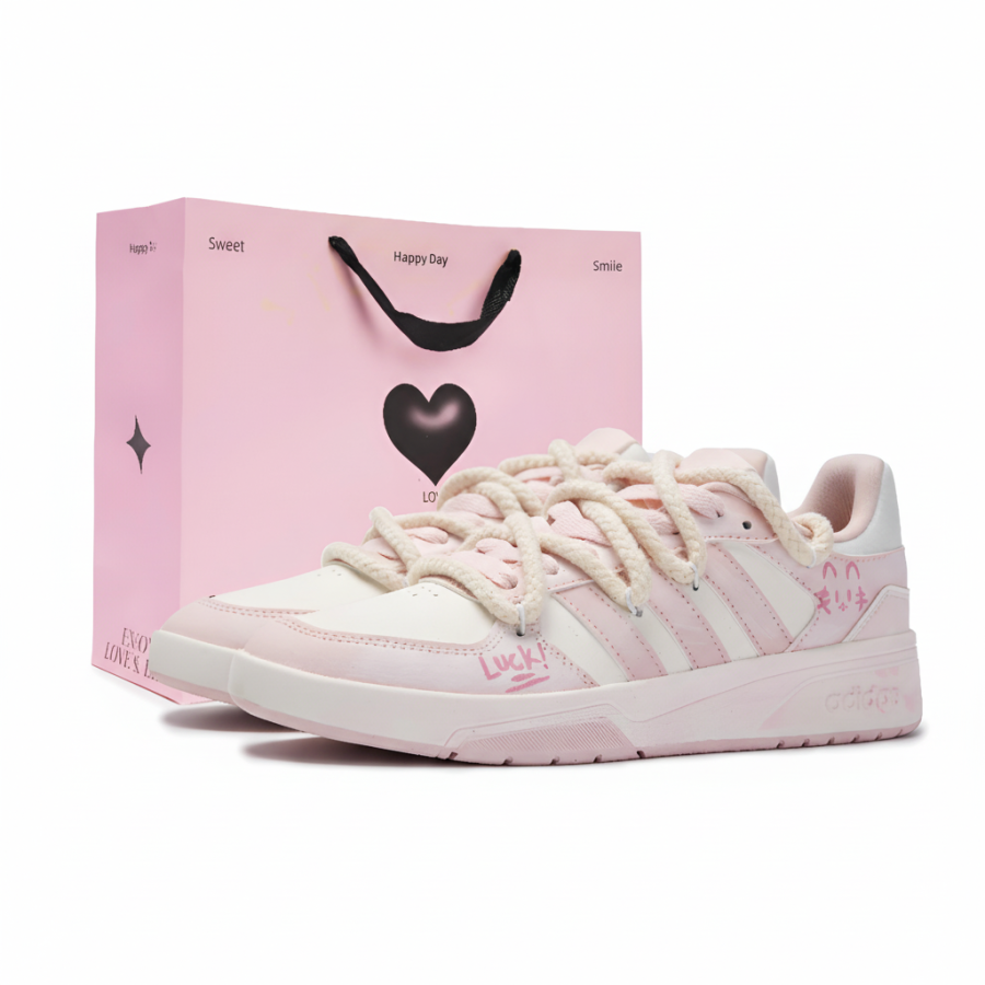 Adidas Adidas COURTBEAT Abrasion Resistant Low top Skateboard Shoes Unisex Pink