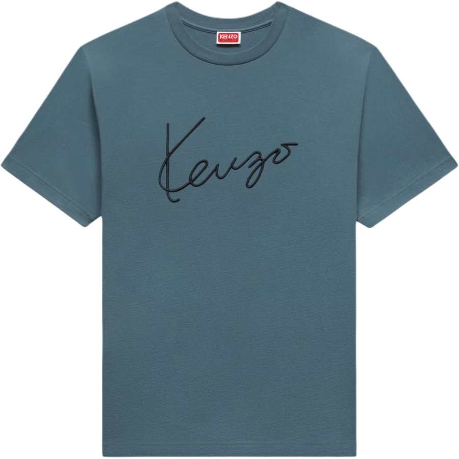 KENZO T Shirts Men's Anthracite Crew Neck Moderate Straight Fit