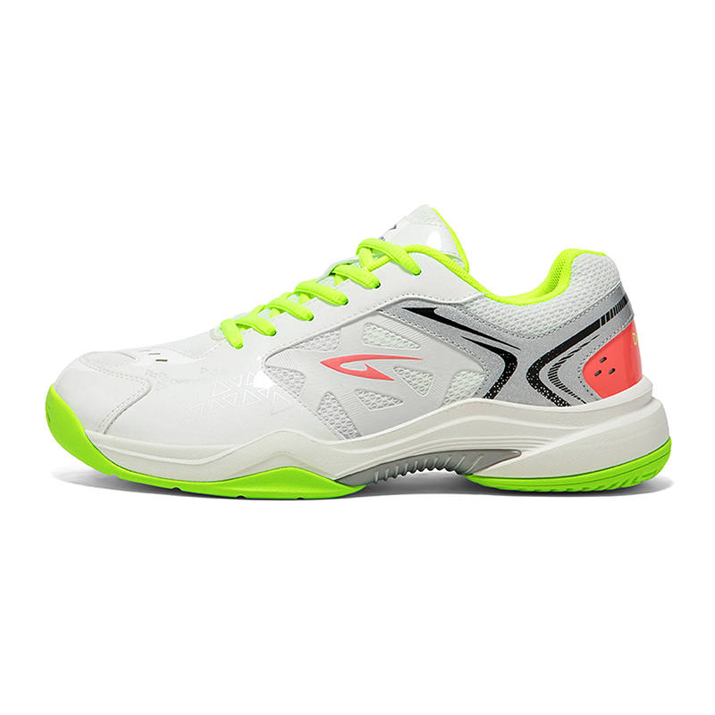 DEERWAY Cushioning Lightweight Breathable Slip Resistant Low top Training Shoes Unisex White Green