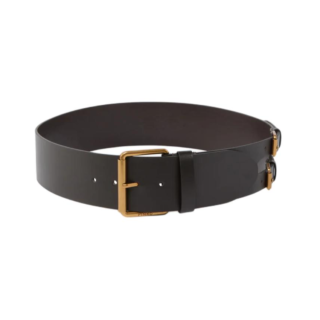 PINKO Cow Leather Belts Unisex Brown Width 6cm