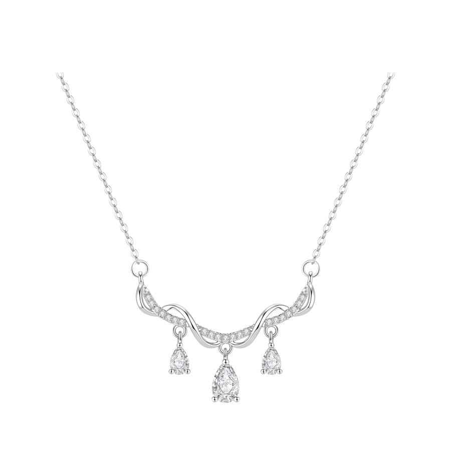 Barbie Synthetic Cubic Zirconia Alloy Titanium Steel Artificial Crystal Necklaces Women's