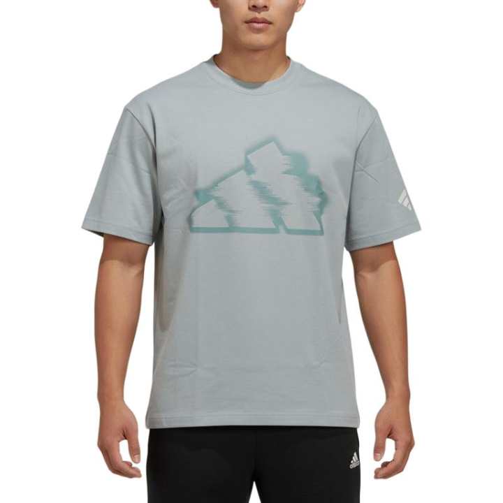 Adidas Adidas FUSTL T Shirts Men's Light Blue Crew Neck Moderate