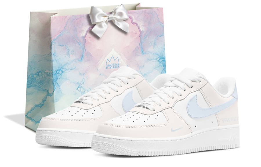 Nike Nike Air Force 1 Shopping Bag, Sea Salt Pudding Slip Resistant Height Increasing Low top Skateboard Shoes Women's