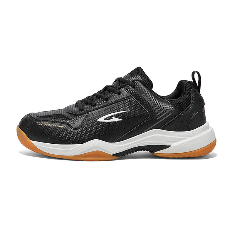 DEERWAY Cushioning Lightweight Breathable Slip Resistant Low top Training Shoes Unisex Black