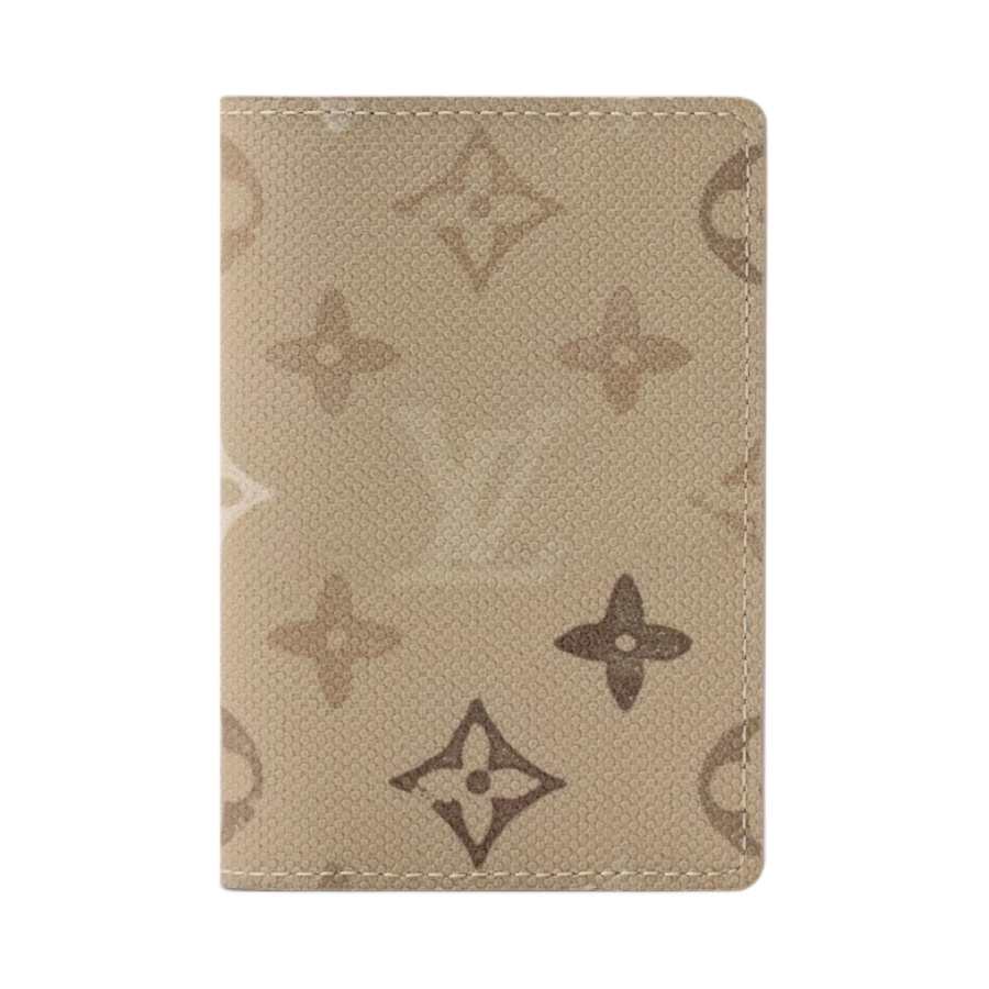 LOUIS VUITTON Monogram Surplus Coated Canvas Card Holder Men's Sand
