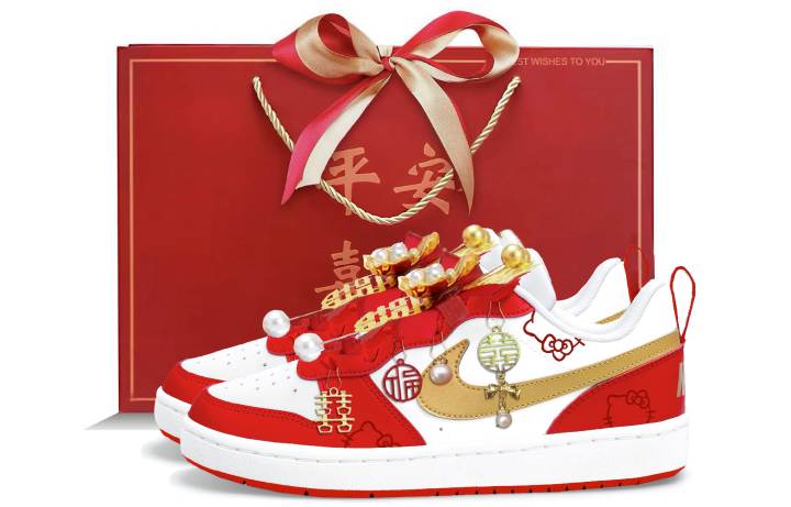 Nike Nike Court Borough Low top Skateboard Shoes Women's White Red