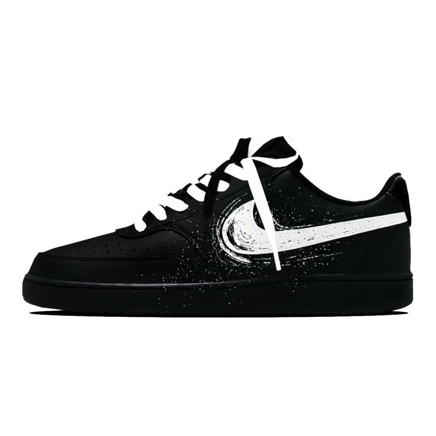 Nike Nike Court Vision 1 Black Warrior, Shadow Black Low top Skateboard Shoes Unisex Black White