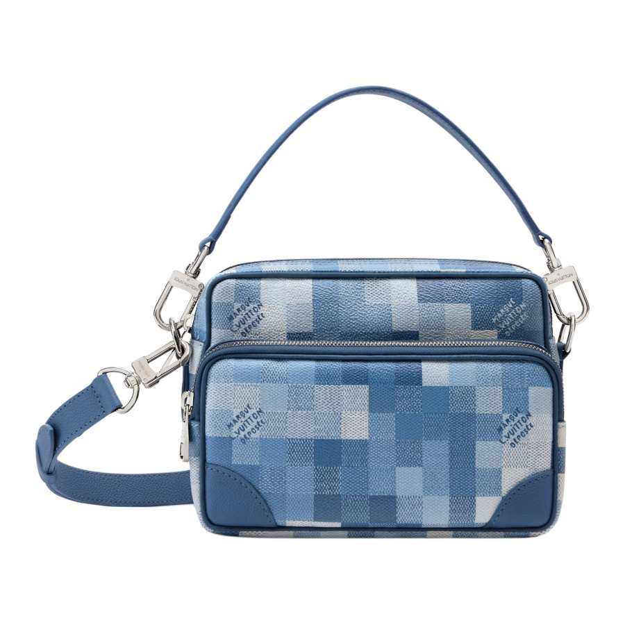 LOUIS VUITTON Nil Damoflage Coated Canvas Shoulder Bag, Crossbody Bag, Handbag Women's Indigo