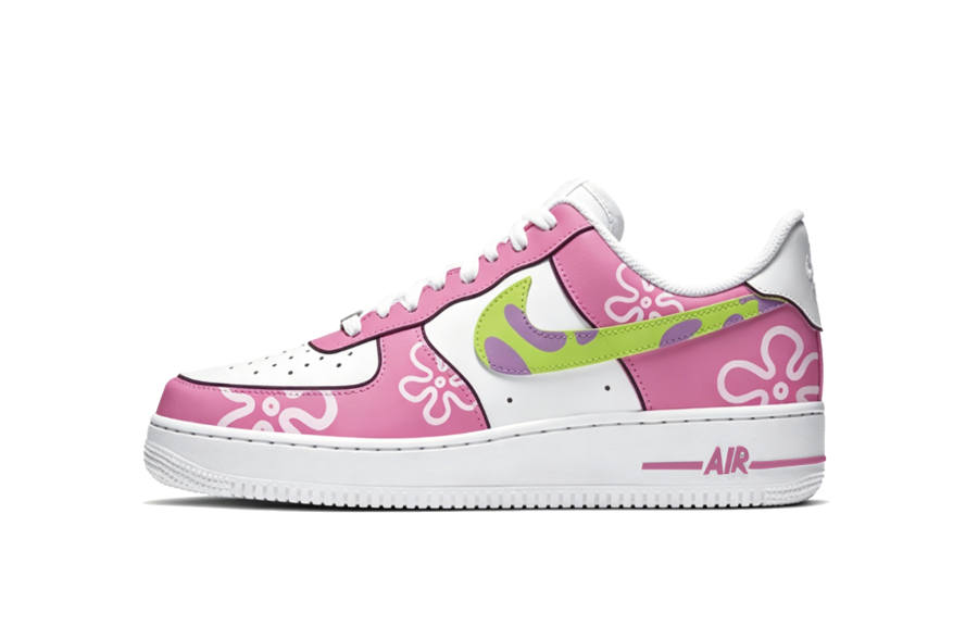 Nike Nike Air Force 1 Patrick Star Abrasion Resistant Low top Skateboard Shoes Unisex White Pink