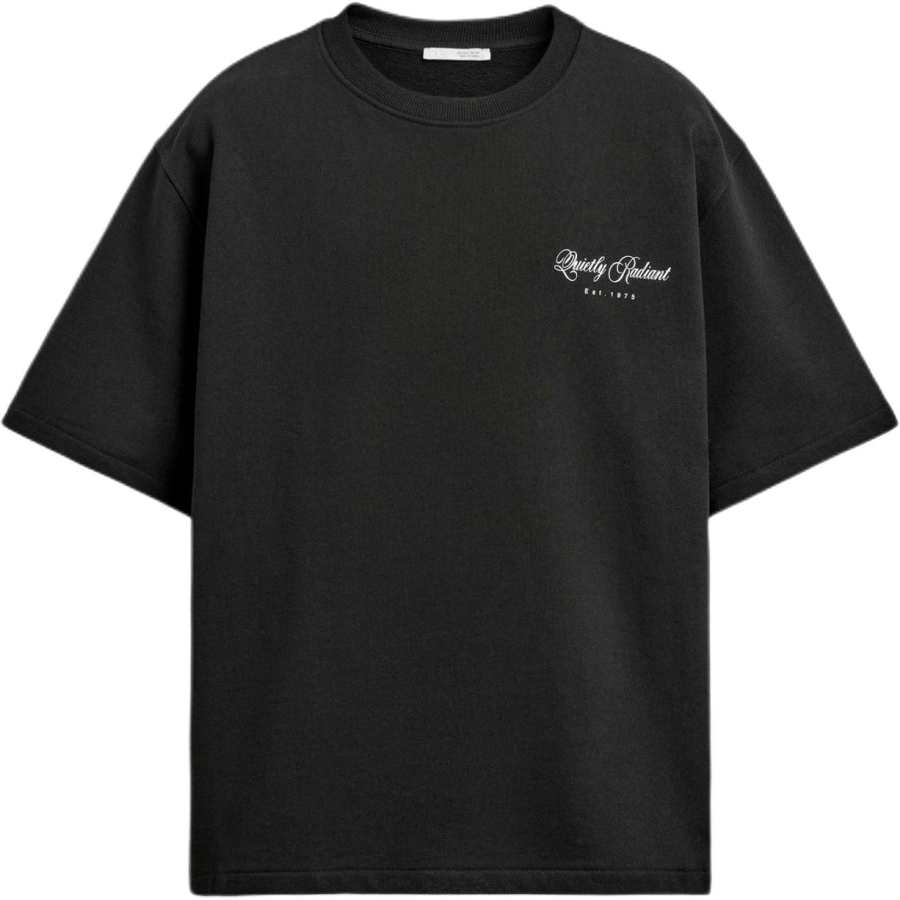 ZARA T Shirts Men's Black Crew Neck