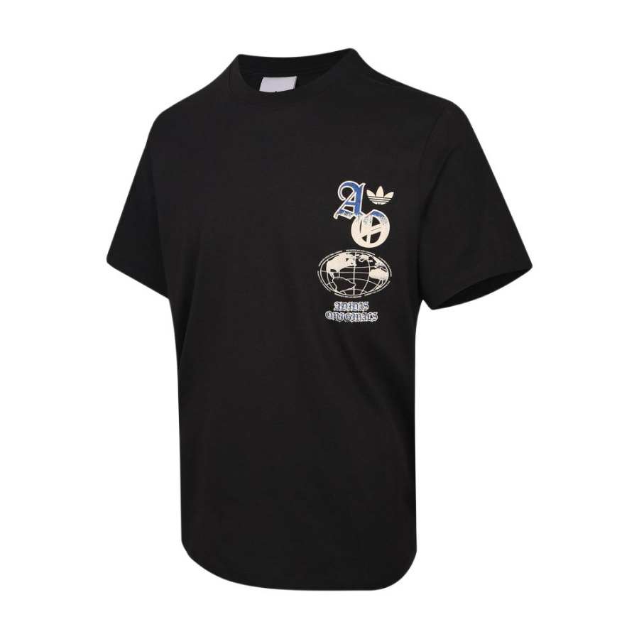 Adidas Originals T Shirts Men's Black Crew Neck Moderate