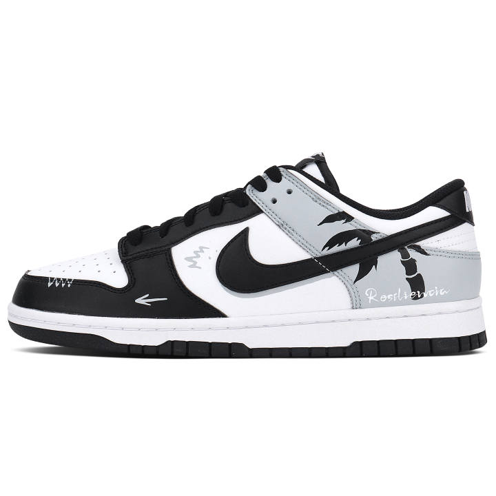 Nike Nike Dunk Low top Skateboard Shoes Unisex Black White Gray