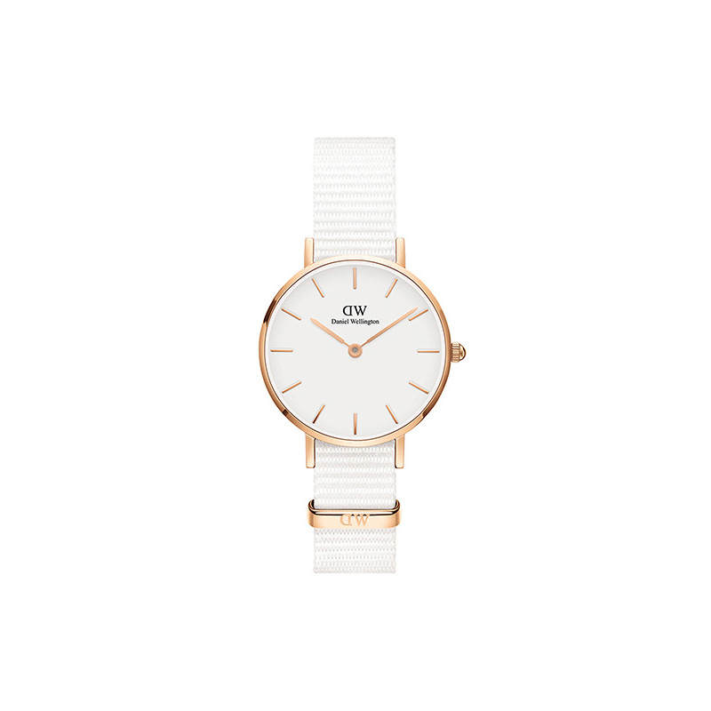 DW/DanielWellington Daniel Wellington DW Pure White Knit Pattern Wrist Watches Quartz Movement Fabric Strap White Dial Women's Watch